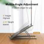 ⁦Support PC Portable , Alliage Aluminium, Réglable⁩ - الصورة ⁦5⁩